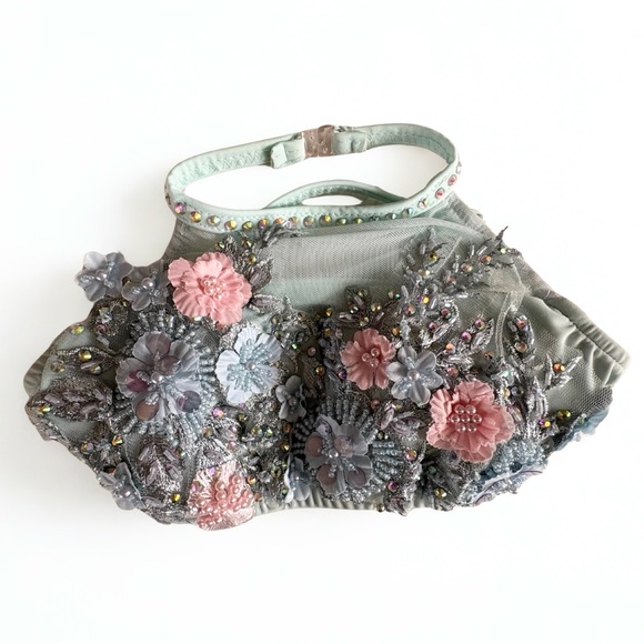 Glamour Floral Embellished Two-Piece Lyrical Dance Costume Sz SC - Picture 2 of 5